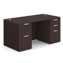 OfficeSource OS Laminate Collection Double Full Pedestal Desk - 60'' x 30''