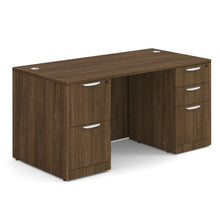 OfficeSource OS Laminate Collection Double Full Pedestal Desk - 60'' x 30''