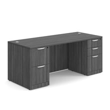 OfficeSource OS Laminate Collection Double Full Pedestal Desk - 71'' x 30''