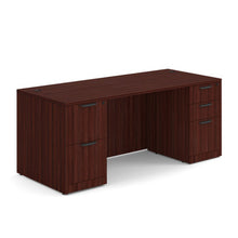 OfficeSource OS Laminate Collection Double Full Pedestal Desk - 71'' x 30''