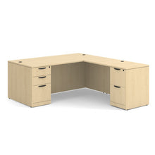 OfficeSource | OS Laminate | Double Full Pedestal ''L'' Desk - 71'' x 36''