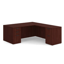 OfficeSource | OS Laminate | Double Full Pedestal ''L'' Desk - 71'' x 36''