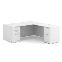 OfficeSource | OS Laminate | Double Full Pedestal ''L'' Desk - 71'' x 36''
