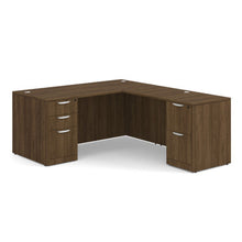 OfficeSource OS Laminate Collection Double Full Pedestal ''L'' Desk - 66'' x 30''