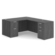 OfficeSource | OS Laminate | Double Full Pedestal ''L'' Desk - 60'' x 30''
