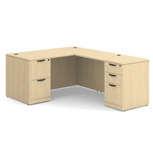 OfficeSource | OS Laminate | Double Full Pedestal ''L'' Desk - 60'' x 30''