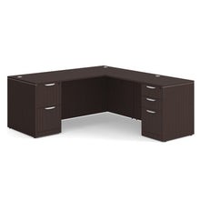 OfficeSource OS Laminate Collection Double Full Pedestal ''L'' Desk - 71'' x 30''