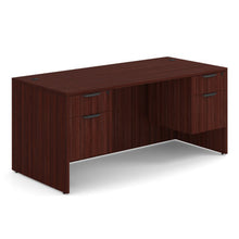 OfficeSource OS Laminate Collection Double 3/4 Pedestal Desk - 66'' x 30''