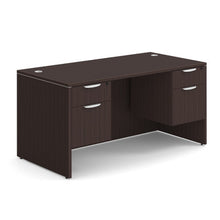 OfficeSource OS Laminate Collection Double 3/4 Pedestal Desk - 60'' x 30''