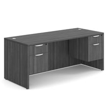 OfficeSource OS Laminate Collection Double 3/4 Pedestal Desk - 71'' x 30''