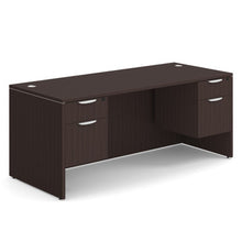OfficeSource OS Laminate Collection Double 3/4 Pedestal Desk - 71'' x 30''