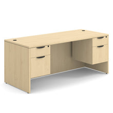 OfficeSource OS Laminate Collection Double 3/4 Pedestal Desk - 71'' x 30''