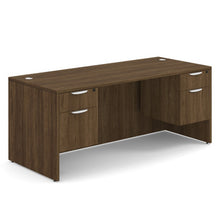 OfficeSource OS Laminate Collection Double 3/4 Pedestal Desk - 71'' x 30''