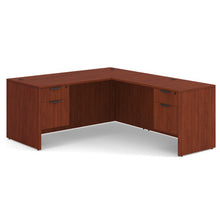 OfficeSource OS Laminate Collection Double 3/4 Pedestal ''L'' Desk - 66'' x 30''