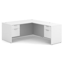 OfficeSource OS Laminate Collection Double 3/4 Pedestal ''L'' Desk - 66'' x 30''