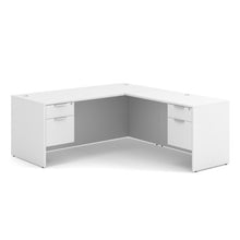 OfficeSource OS Laminate Collection Double 3/4 Pedestal ''L'' Desk - 71'' x 30''