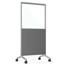 OfficeSource | Spry Mobile Acrylic Board | 36'' X 72'' Combo Panel - Charcoal Laminate with Clear Acrylic