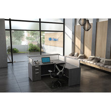 OfficeSource | Borders II Collection | Frosted Acrylic Panel 36''W x 12''H