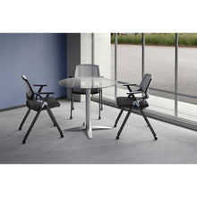 OfficeSource | OS Reception Tables | 24'' Round Clear Glass Top - Requires Base