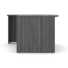 OfficeSource | OS Laminate | Bow Front Desk Shell with Left Corner Extension