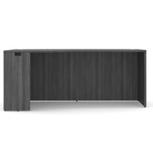 OfficeSource | OS Laminate | Bow Front Desk Shell with Left Corner Extension