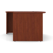 OfficeSource | OS Laminate | Bow Front Desk Shell with Left Corner Extension