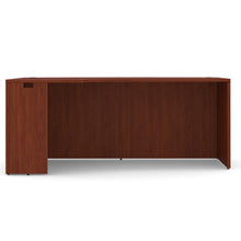 OfficeSource | OS Laminate | Bow Front Desk Shell with Left Corner Extension