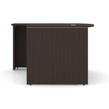 OfficeSource | OS Laminate | Bow Front Desk Shell with Left Corner Extension