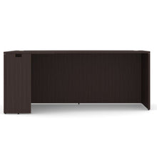OfficeSource | OS Laminate | Bow Front Desk Shell with Left Corner Extension