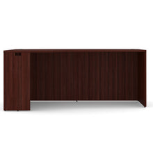 OfficeSource | OS Laminate | Bow Front Desk Shell with Left Corner Extension
