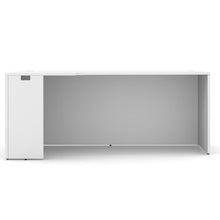 OfficeSource | OS Laminate | Bow Front Desk Shell with Left Corner Extension