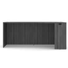OfficeSource | OS Laminate | Bow Front Desk Shell with Right Corner Extension