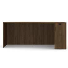 OfficeSource | OS Laminate | Bow Front Desk Shell with Right Corner Extension