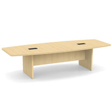 OfficeSource | OS Conference Tables | Boat Shaped Conference Table with Slab Base - 10'