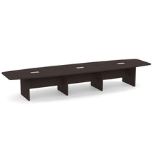 OfficeSource OS Laminate Conference Tables - Expandable Boat Shaped Conference Table with Slab Base  - 16'