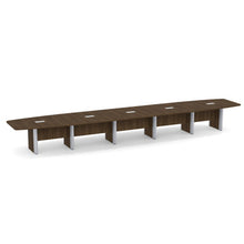 OfficeSource | OS Laminate Conference Tables | Expandable Boat Shaped Conference Table with Elliptical Base - 22'