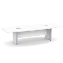 OfficeSource | OS Conference Tables | Boat Shaped Conference Table with Elliptical Base - 10'