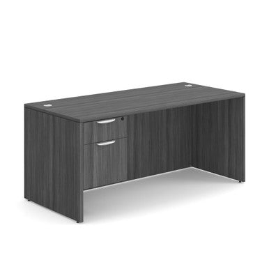 OfficeSource OS Laminate Collection Single 3/4 Pedestal Desk - 66'' x 30''