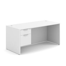 OfficeSource OS Laminate Collection Single 3/4 Pedestal Desk - 66'' x 30''