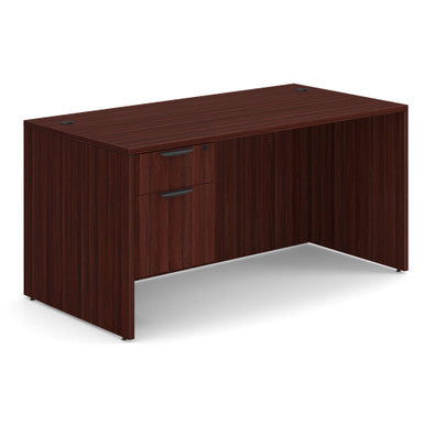 OfficeSource OS Laminate Collection Single 3/4 Pedestal Desk - 60'' x 30''