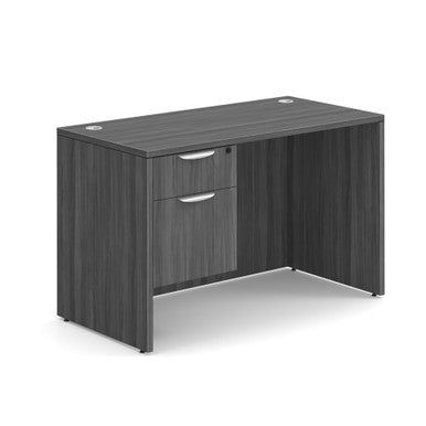 OfficeSource OS Laminate Collection Single 3/4 Pedestal Desk - 48'' x 24''