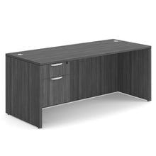 OfficeSource OS Laminate Collection Single 3/4 Pedestal Desk - 71'' x 30''