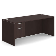 OfficeSource OS Laminate Collection Single 3/4 Pedestal Desk - 71'' x 30''