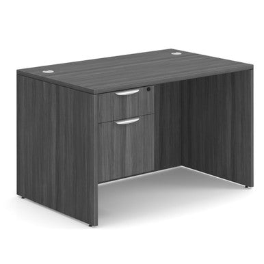 OfficeSource OS Laminate Collection Single 3/4 Pedestal Desk - 48'' x 30''