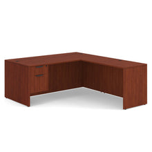 OfficeSource OS Laminate Collection Single 3/4 Pedestal ''L'' Desk - 71'' x 36''