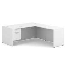 OfficeSource OS Laminate Collection Single 3/4 Pedestal ''L'' Desk - 71'' x 36''