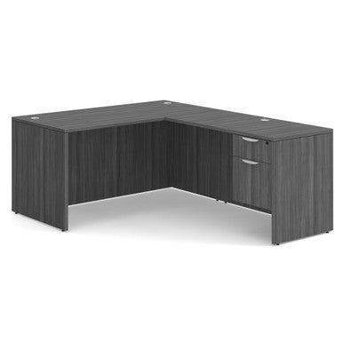 OfficeSource OS Laminate Collection Single 3/4 Pedestal ''L'' Desk - 60'' x 30''