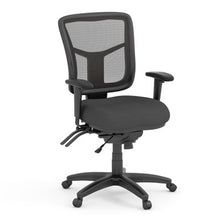 OfficeSource | CoolMesh | Multi Function, Mid Back Chair with Seat Slider and Black Frame