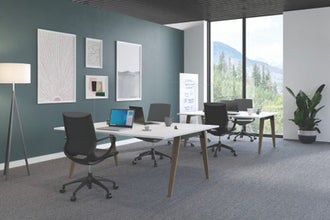 OfficeSource | SafeGuard Barrier | Clear Acrylic Screen with Square Edges - 66''W x 30''H