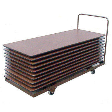 OfficeSource Melamine Folding Tables Flat Stacking Rectangular Table Truck